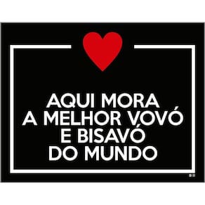 Placa Aqui Mora Melhor Vovó E Bisavó Do Mundo 36X46
