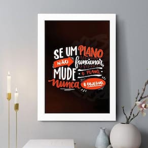 Quadro Decorativo Se O Plano Não Funcionar 33X24Cm