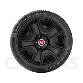 1X Calota Fiat Toro 2021 Aro 16 Preto Emblema 300Cp