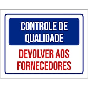 Kit 3 Placas Controle De Qualidade Devolver Fornecedores