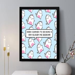 Quadro Decorativo Quando Tô De Boas 45X34Cm