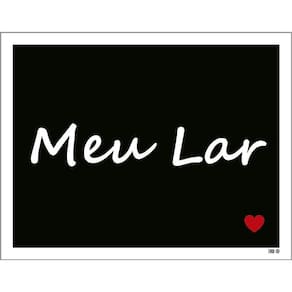Placa Decorativa - Meu Lar Coração 36X46
