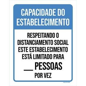 Kit 3 Placas Distanciamento Capacidade Estabelecimento