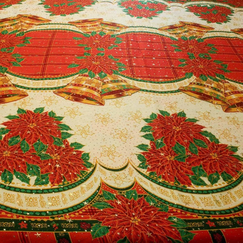 Tecido Oxford Natal Estampado Natalino Brilho Rolo 4 Metros