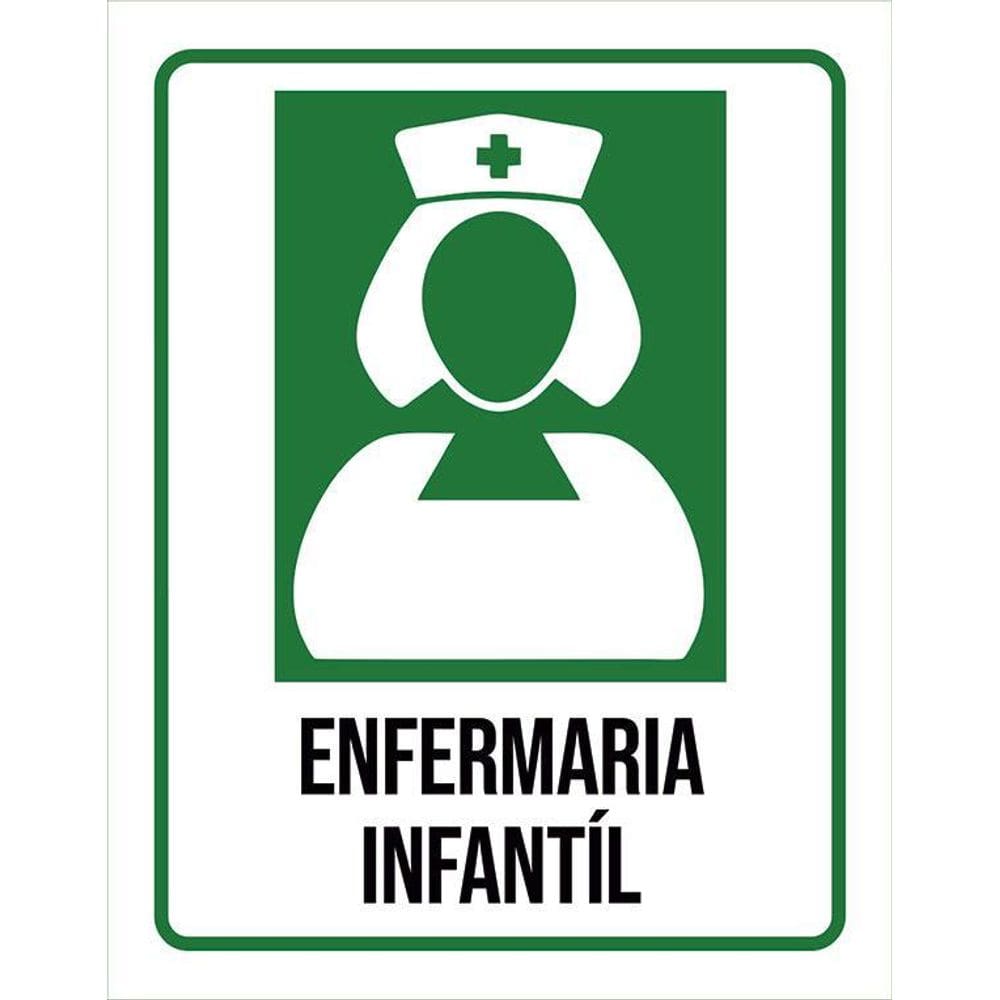 Placa Sinalização Hospitalar Enfermaria Infantíl 36X46
