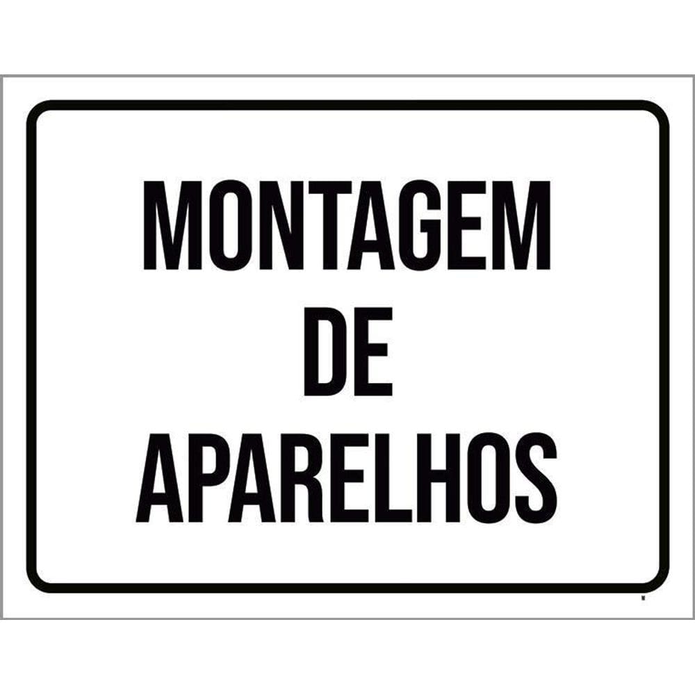 Kit 3 Placas Sinalização Setor Montagem De Aparelhos