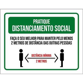 Kit 3 Placas Distanciamento Social Faça Seu Melhor