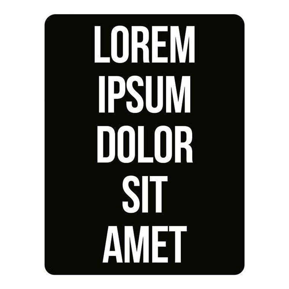 Placa Decorativa - Lorem Ipsum Dolor Sit Amet 36X46
