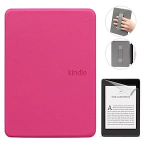 Capinha Couro Com Alça Para Kindle 12 Rs23Cv 6.0 + Película