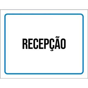 Placa Ambiente Sinalização Setor Recepção 36X46