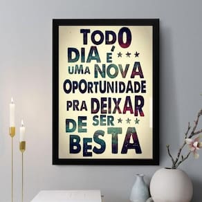Quadro Decorativo Todo Dia É Uma Nova Oportunidade 24X18Cm