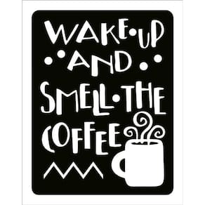 Placa Decorativa - Wake Up And Smell The Coffe Café 36X46