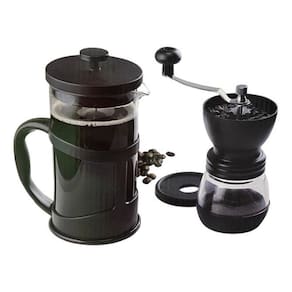 Kit Café Moedor Manual De Grãos + Cafeteira Prensa Francesa