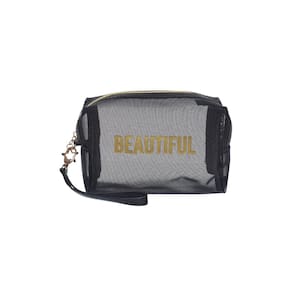 Necessaire Qualis Transparente Pequena Ns2309 - Preto