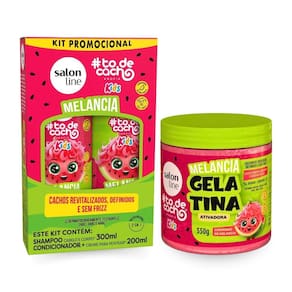 Kit Shampoo Condicionador Gelatina Kids Melancia Salon Line