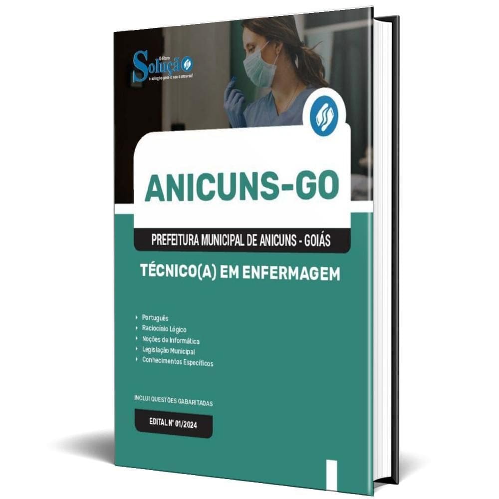 Apostila Prefeitura Anicuns Go 2024 - TécnicoA Em Enfermagem