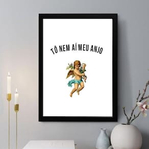 Quadro Decorativo Tô Nem Aí Meu Anjo 33X24Cm