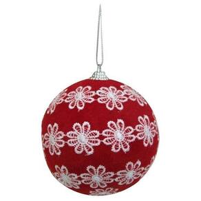 Enfeite De Natal Bola Vermelha Arvore/Mesa/Porta 15Cm