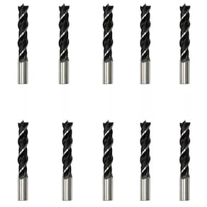 Kit 10 Un Broca 3 Pontas Para Madeira Starfer 10Mm Furadeira