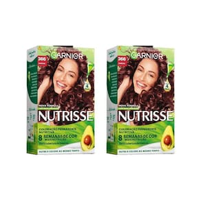 Coloraçao Nutrisse 366 Acaju Purpura / Ameixa - Kit Com 2Un