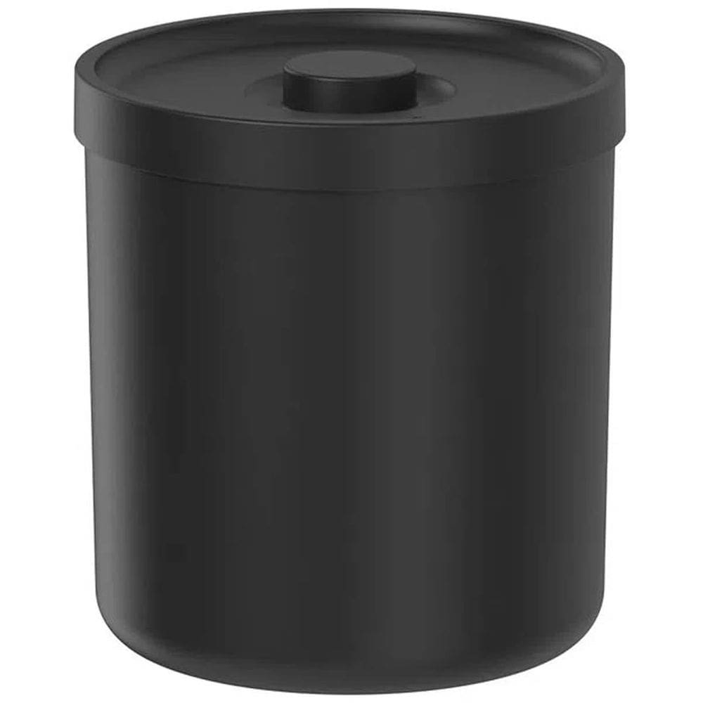 Lixeira Preta Bold 6lt Com Tampa Banheiro Cozinha Fosca Ou