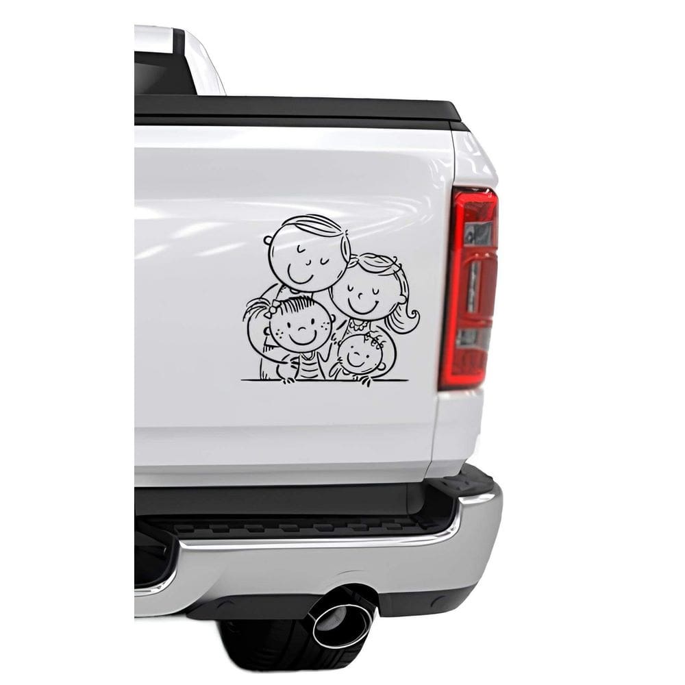 Adesivo De Carro Família Feliz Mod60