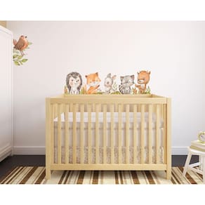 Adesivo De Parede Animais Berço Cute Aquarela Boho