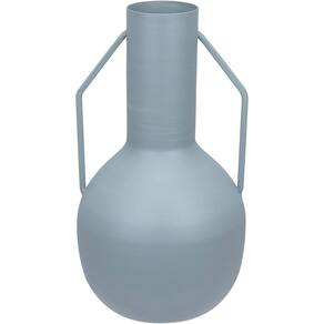 VASO DECORATIVO ENFEITE CASA GARRAFA HOME&CO METAL 20x11x11cm CINZA