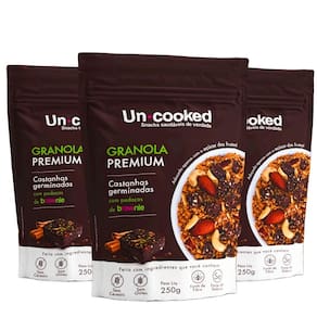 Kit 3X Granola Uncooked Castanhas Germinadas Brawnie 250G