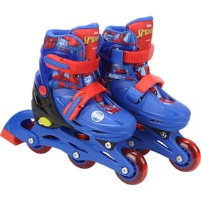 Kit Patins 2 Em 1 Tamanho 32 A 35 Homem Aranha 3 Rodas Bbr