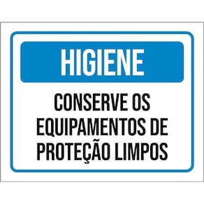 Kit 3 Placas Higiene Conserve Equipamentos Proteção Limpos