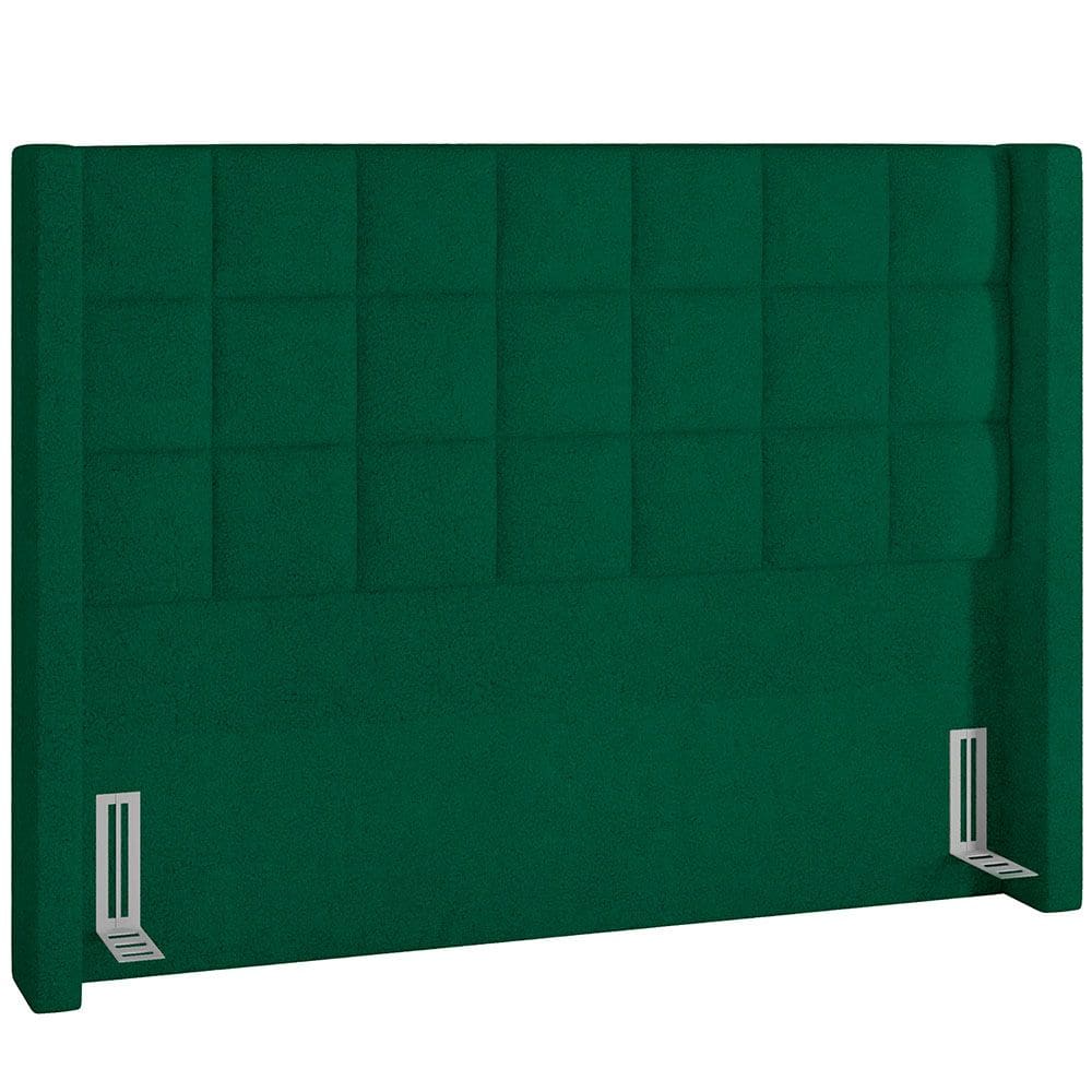 Cabeceira Cama Box Casal 160 cm P05 Paris Bouclê Verde - Lyam Decor