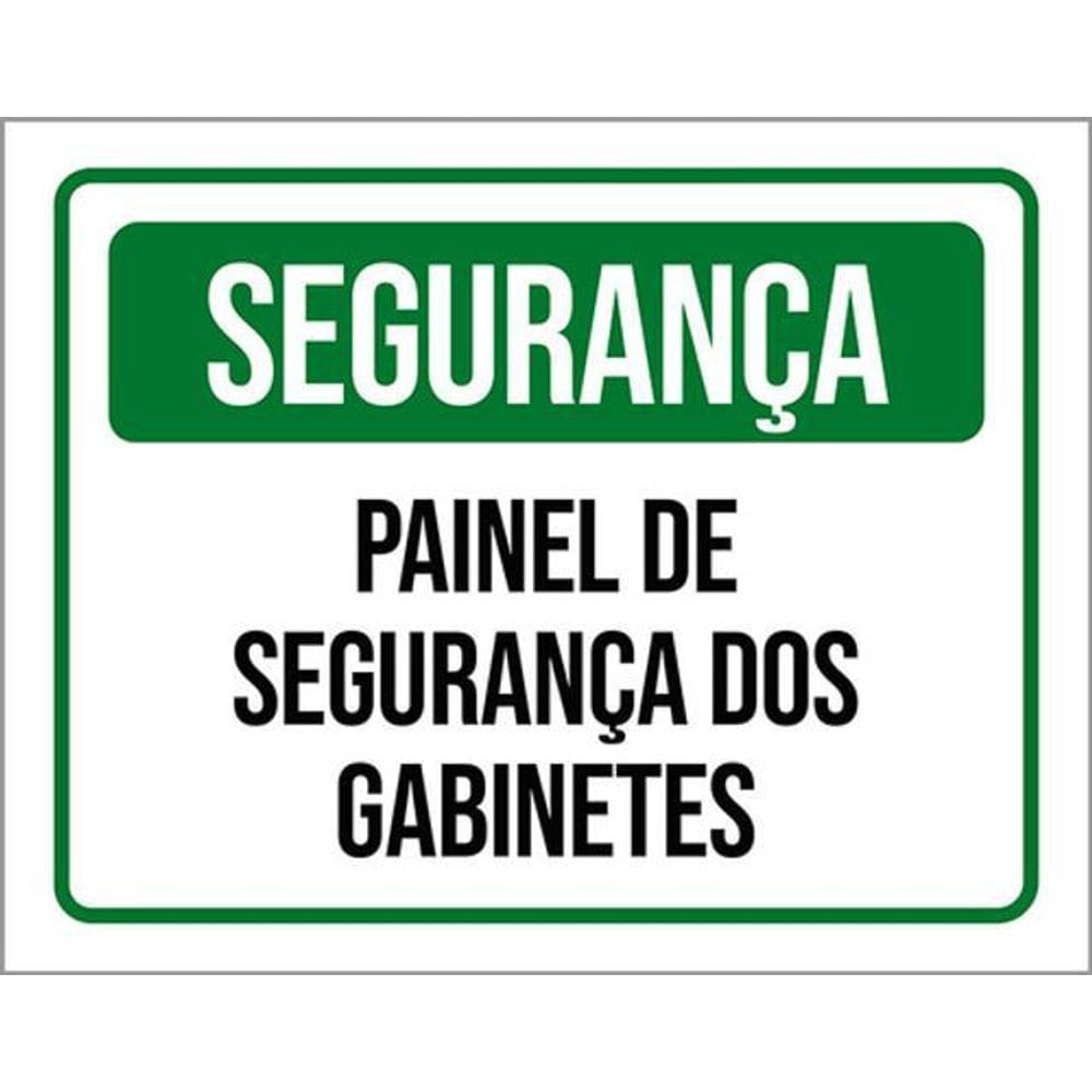 Kit 3 Placas De Segurança Painel De Segurança Dos Gabinetes