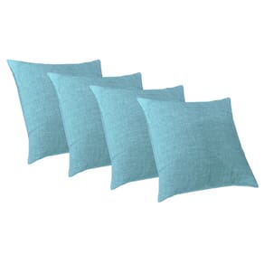 4 Capa Almofadas Decorativa 50x50 Suede Santorini Verde Água