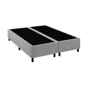 Base Cama Box Premium Queen Comum Cinza