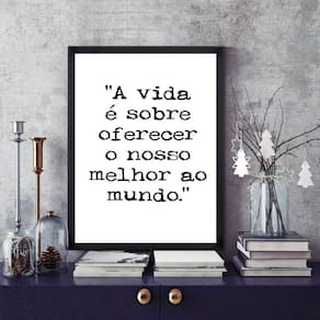 Quadro Oferecer O Melhor Ao Mundo 24X18Cm