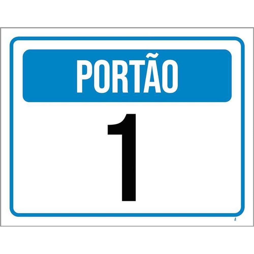 Placa Sinalização - Identificação Portão 1 36X46