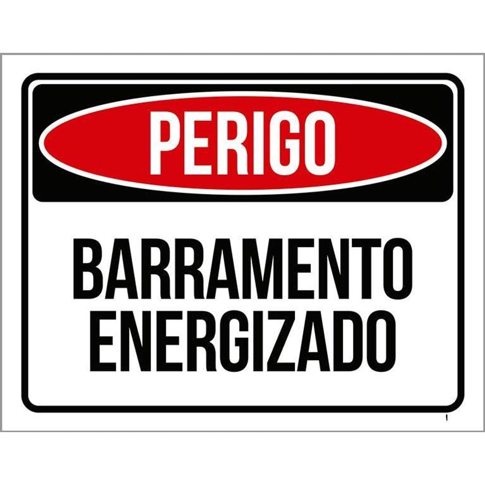 Placa Perigo Barramento Energizado 36X46
