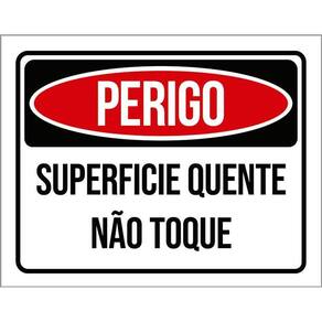 Kit 3 Placas Perigo Superficie Quente Não Toque