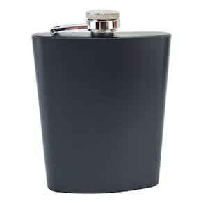 Cantil De Inox Na Cor Preto 240Ml Camping Caminhada