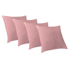 4 Capas De Almofadas Decorativa 50x50 Suede Santorini Rose