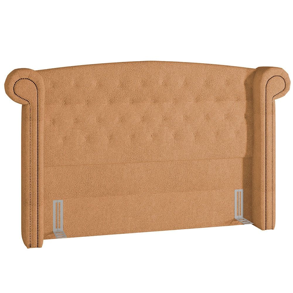 Cabeceira Cama Box Casal 160 cm P05 Sofia Bouclê Mostarda - Lyam Decor