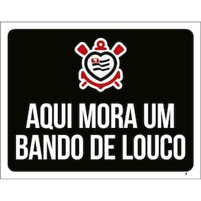 Placa Decorativa - Aqui Mora Um Bando De Louco 36X46