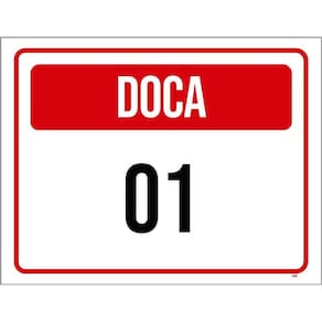 Placa Sinalização - Doca 01 36X46