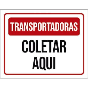 Kit 3 Placas - Transportadoras Coletar Aqui