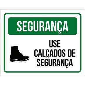 Placa De Segurança - Use Calçados De Segurança 36X46