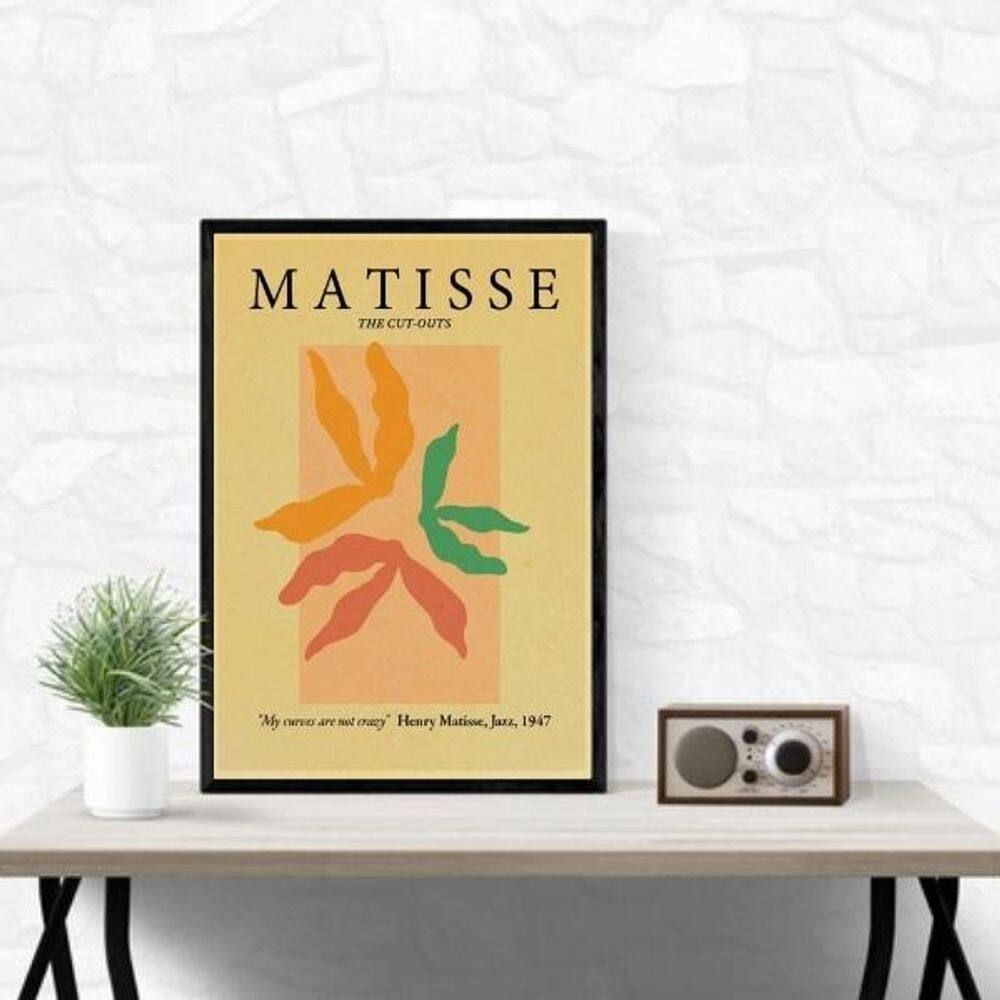 Quadro Moderno Arte Matisse Kraft 33X24Cm