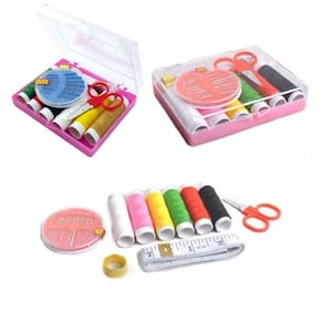 Kit De Costura 20 Peças Básico Para Viagem Estojo Aviamentos