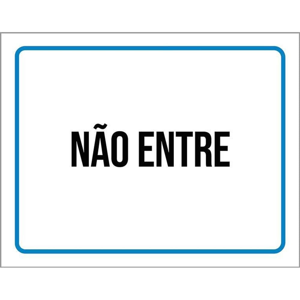 Kit 3 Placas Ambiente Sinalização Setor Não Entre