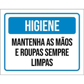 Kit 3 Placas Higiene Mantenha Mãos E Roupas Limpas